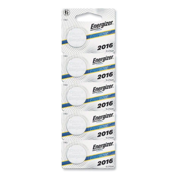 Energizer - Industrial Lithium CR2016 Coin Battery with Tear-Strip Packaging, 3 V, 100/Box (7113756)