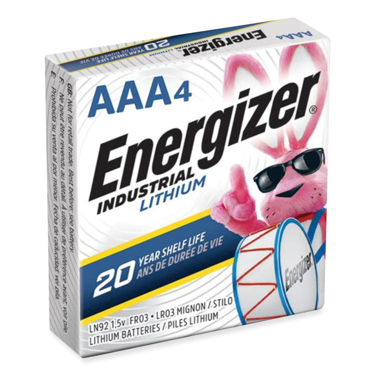 Energizer - Industrial Lithium AAA Battery, 1.5 V, 4/Pack