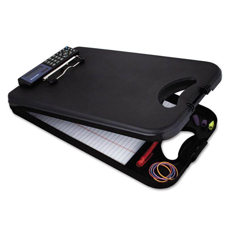 Saunders - DeskMate II with Calculator, 0.5" Clip Capacity, Holds 8.5 x 11 Sheets, Black