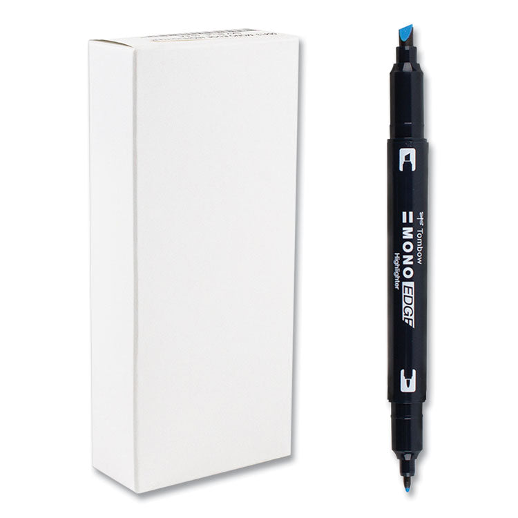 Tombow Mono - Highlighters, Skyblue Ink, Bullet/Chisel Tip, Skyblue Barrel, 10/Box
