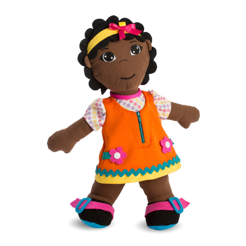 MINILAND EDUCATIONAL - Multicultural Fastening Dolls, African Girl