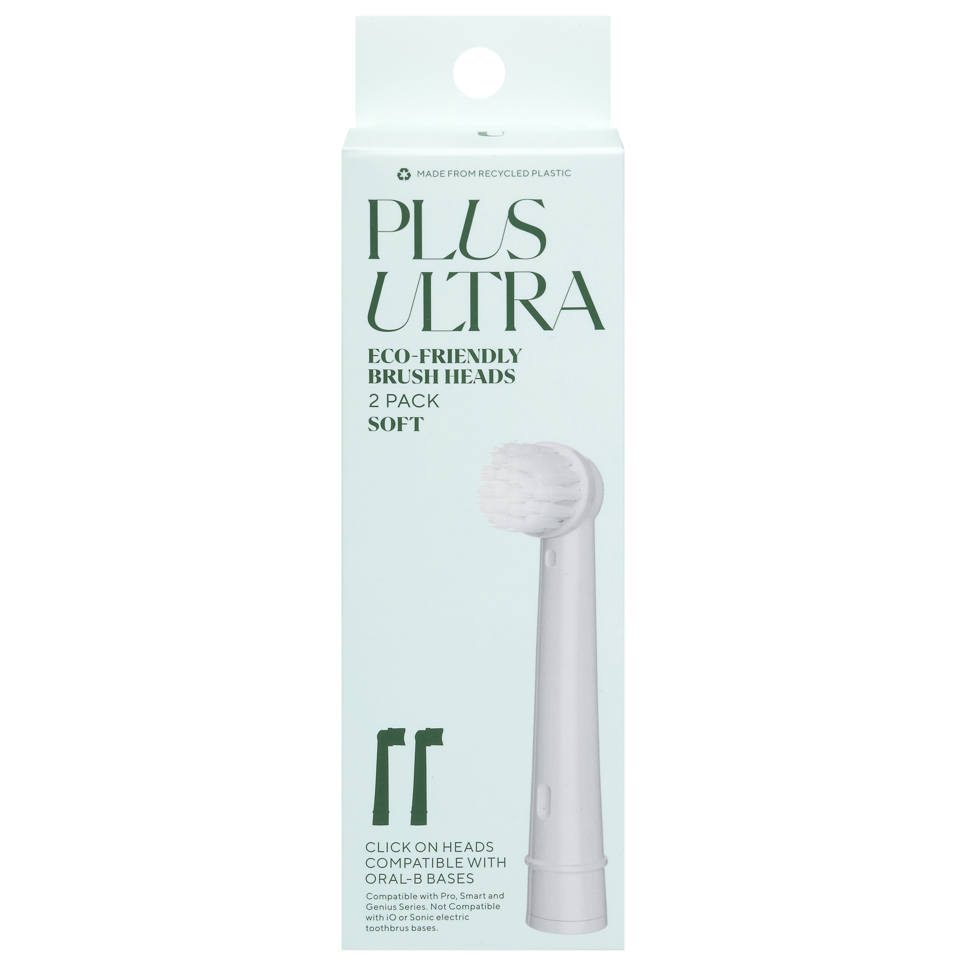 Plus Ultra Soft Eco-Friendly Brush Heads 2 ea - Case of 1