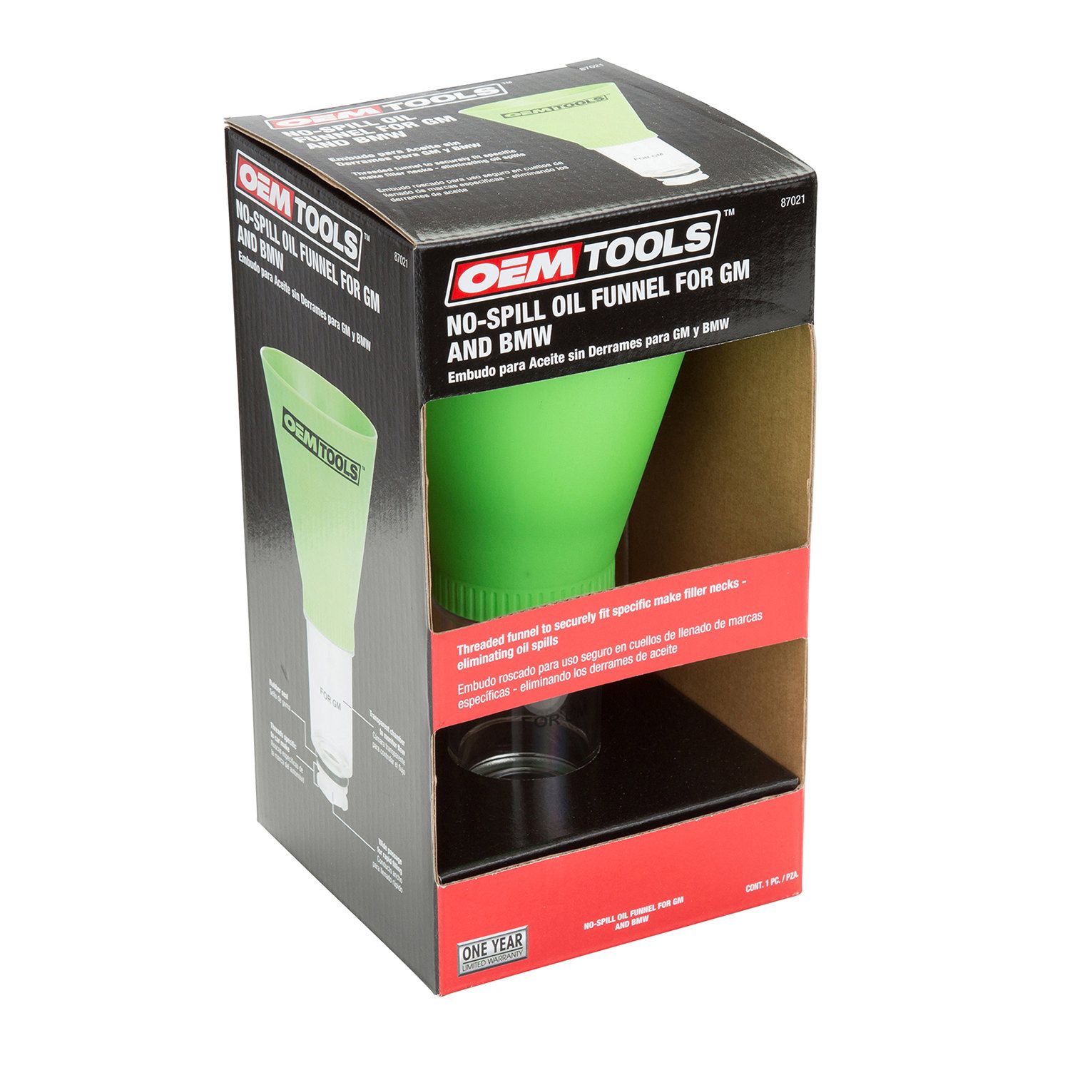 OEMTOOLS 87021 Direct Fit Oil Funnel for GM and BMW