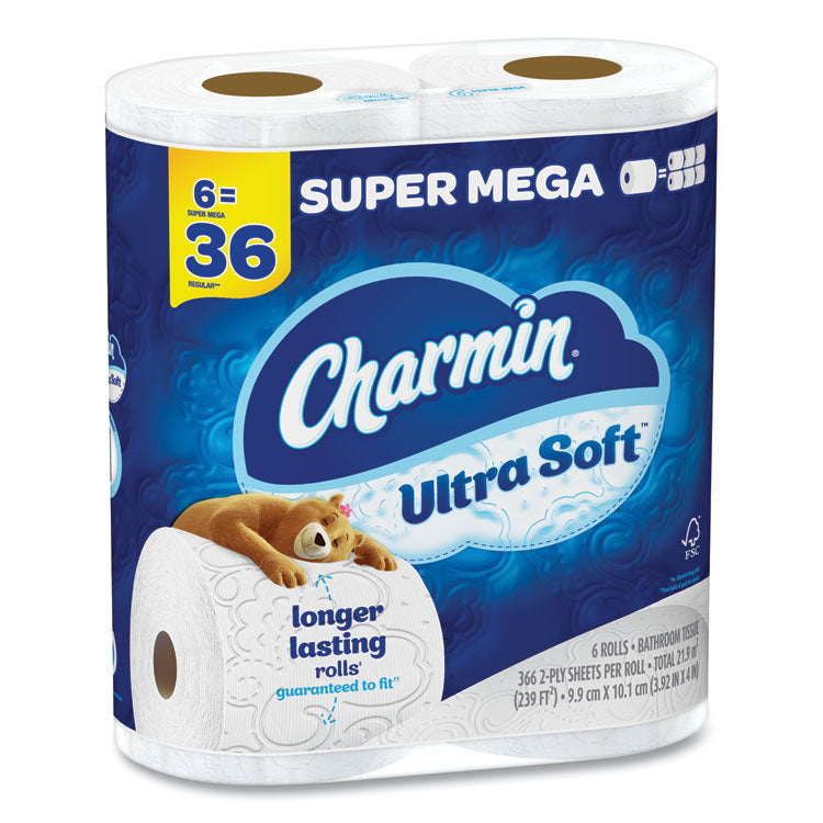 Charmin - Ultra Soft Bathroom Tissue, Septic-Safe, 2-Ply, White, 336 Sheets/Roll, 18 Rolls/Carton
