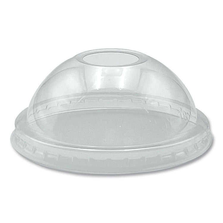 Boardwalk - PET Cold Cup Dome Lids, Fits 9 oz to 10 oz PET Cups, Clear, 100/Pack