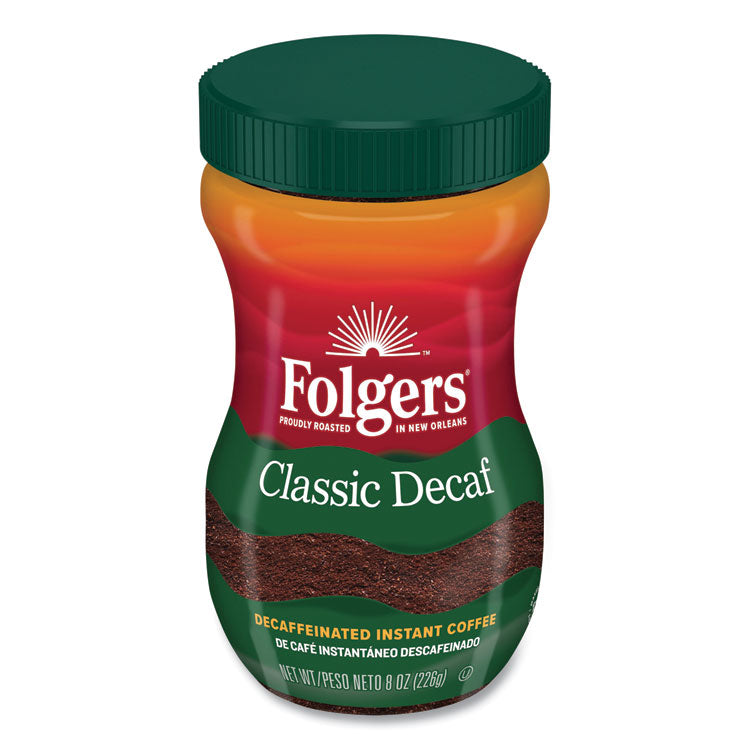 Folgers - Instant Coffee Crystals, Classic Decaf, 8 oz