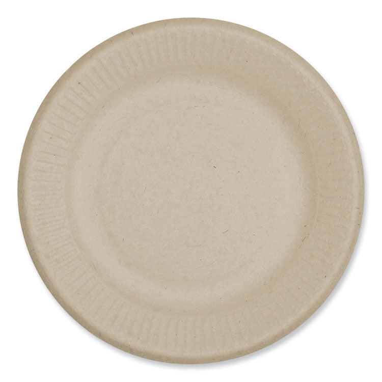 World Centric - Fiber Plates, Ripple Edge Plate, 6.1" Diameter, Natural, 1,000/Carton