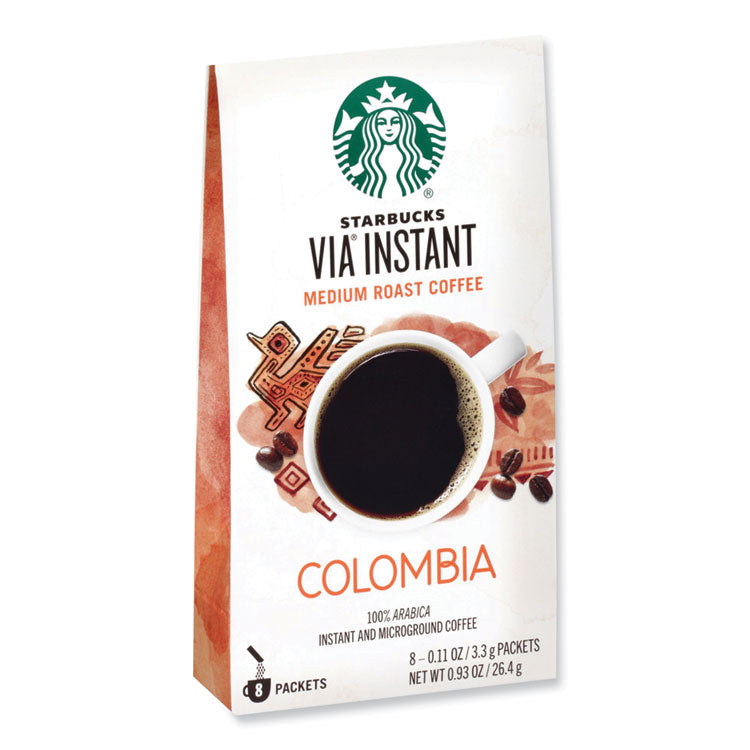 Starbucks - VIA Ready Brew Coffee, Colombia, 1.4 oz Packet, 8/Pack, 12 Packs/Carton