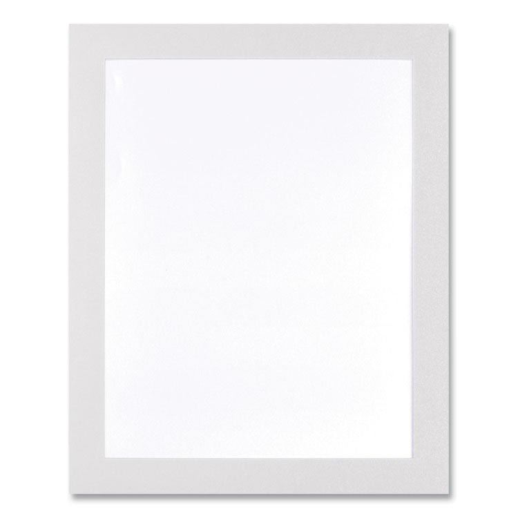 deflecto - Self Adhesive Sign Holders, 11 x 17, Clear with White Border, 2/Pack