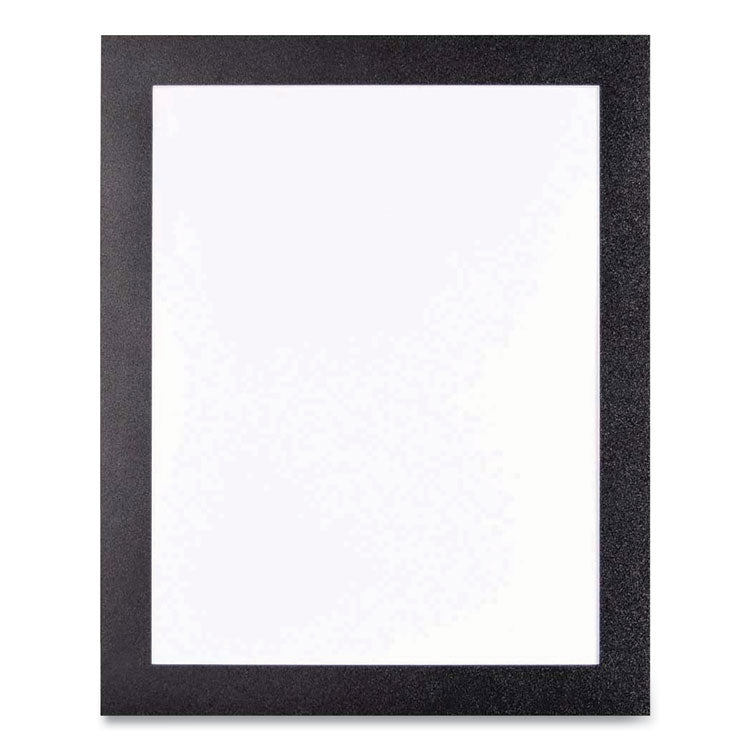 deflecto - Self Adhesive Sign Holders, 8.5 x 11 Insert, Clear with Black Border, 2/Pack