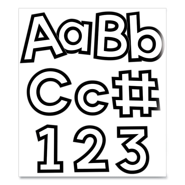Carson-Dellosa Education - EZ Letter Combo Packs, White with Black Trim, 4"h, 219 Characters
