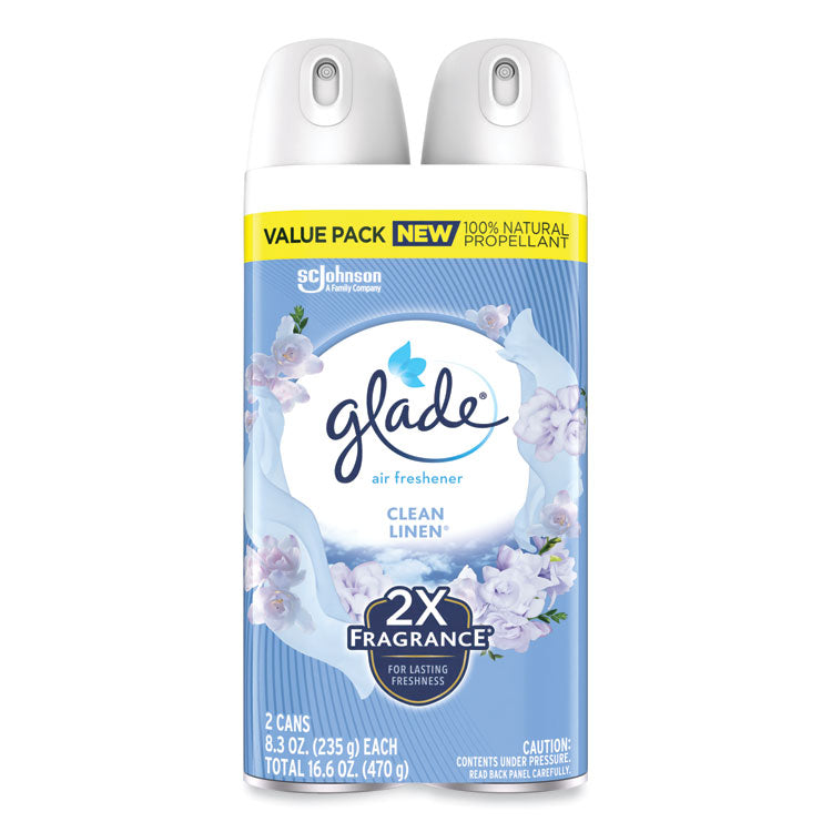 Glade - Air Freshener, Clean Linen Scent, 8.3 oz, 2/Pack, 3Packs/Carton