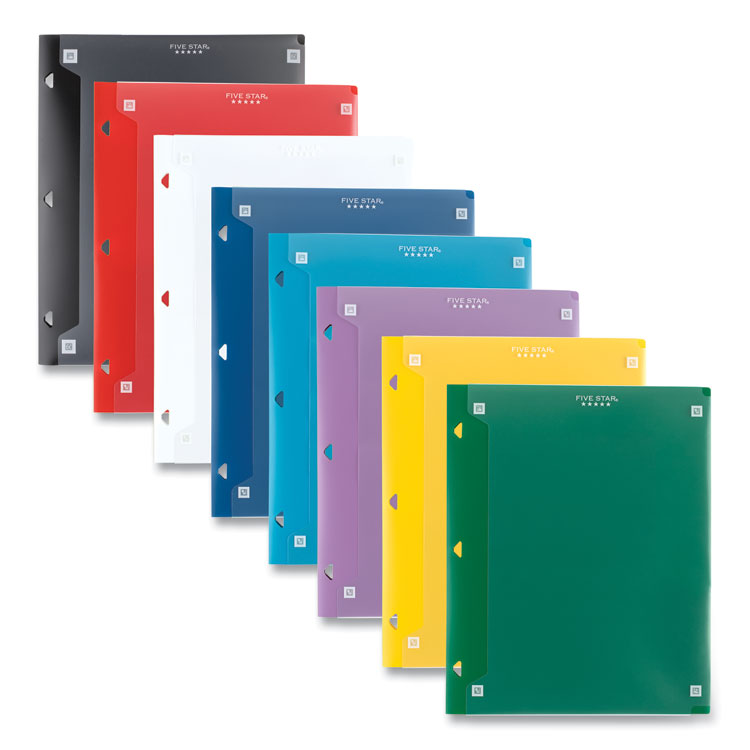 Five Star - Two-Pocket Portfolio Clear View, 11" x 8.5", Randomly Assorted