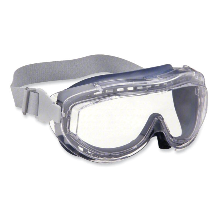 Honeywell Uvex - Flex Seal OTG Goggles, Clear HydroShield Anti-Fog/Anti-Scratch Lens, Clear/Navy/Gray Frame