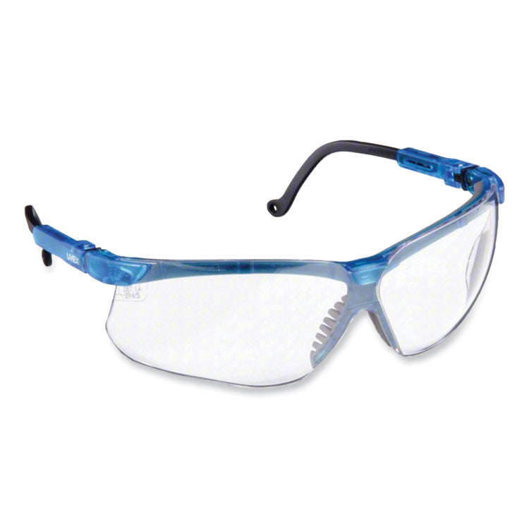 Honeywell Uvex - Genesis Safety Eyewear, Translucent Blue/Black Frame, Clear Lens