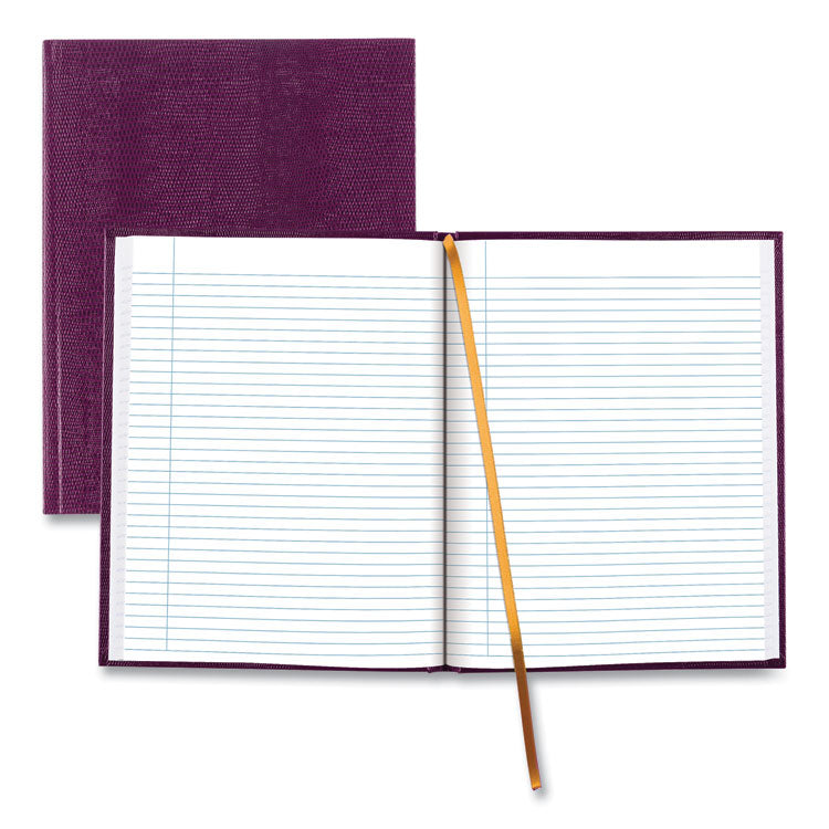 Blueline - Executive Notebook with Ribbon Bookmark,1 Subject, Medium/College Rule, Grape Cover, (75) 10.75 x 8.5 Sheets