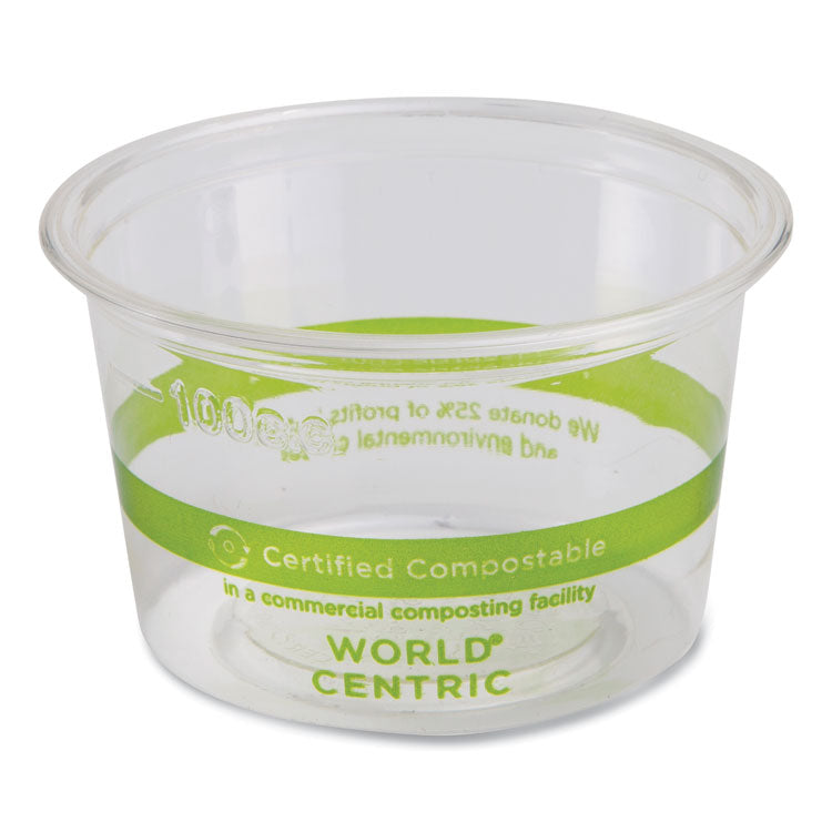 World Centric - PLA Clear Cold Cups, 4 oz, Clear, 1,000/Carton