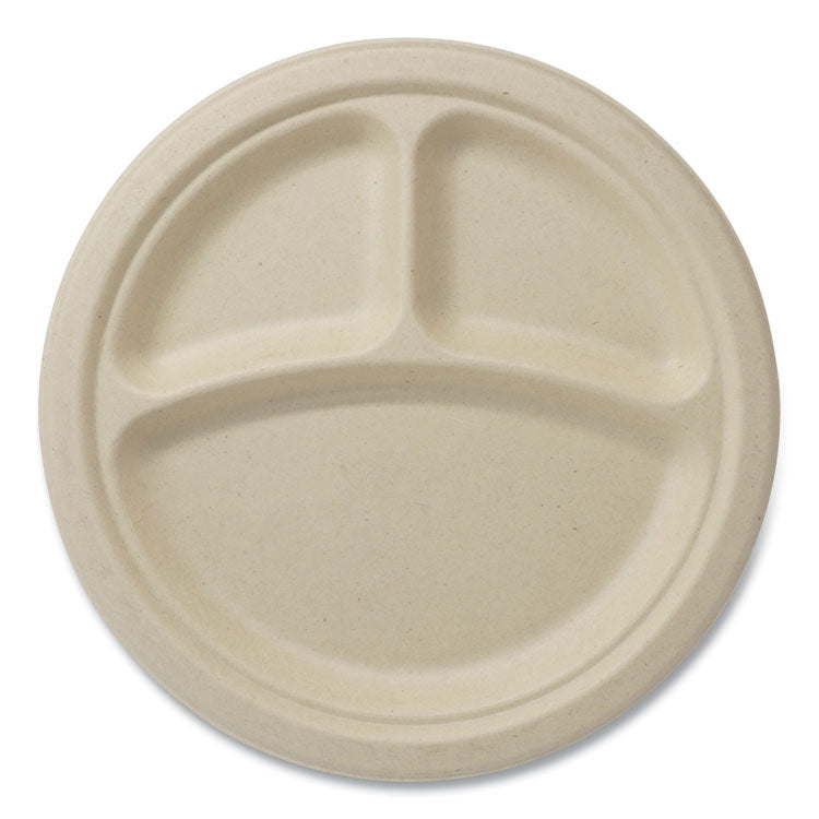 World Centric - Fiber Plates, 9" dia, Natural, 1,000/Carton (7083876)