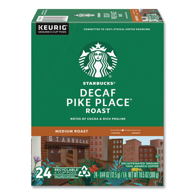 Starbucks - Pike Place Decaf Coffee K-Cups Pack, 24/Box