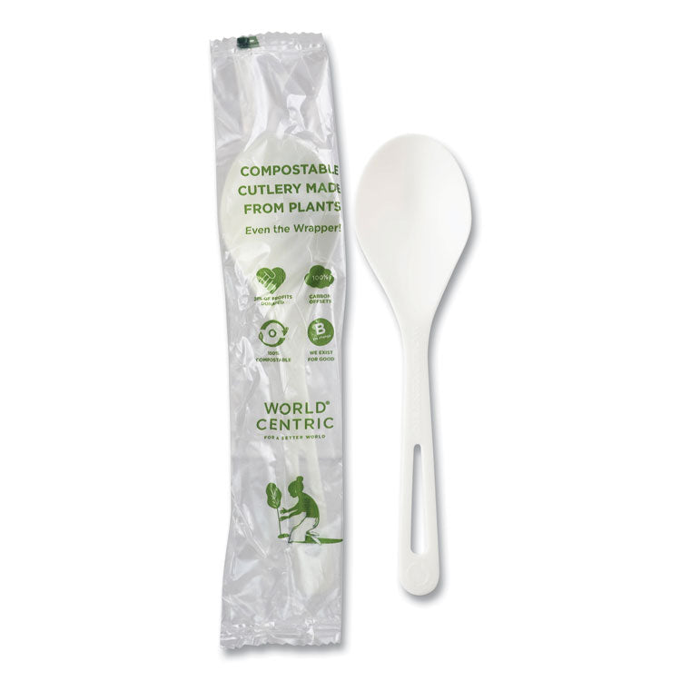 World Centric - TPLA Compostable Cutlery, Soup Spoon, White, 750/Carton