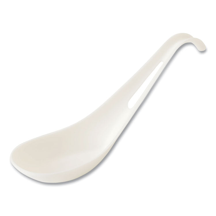 World Centric - TPLA Compostable Cutlery, Asian Soup Spoon, White, 500/Carton