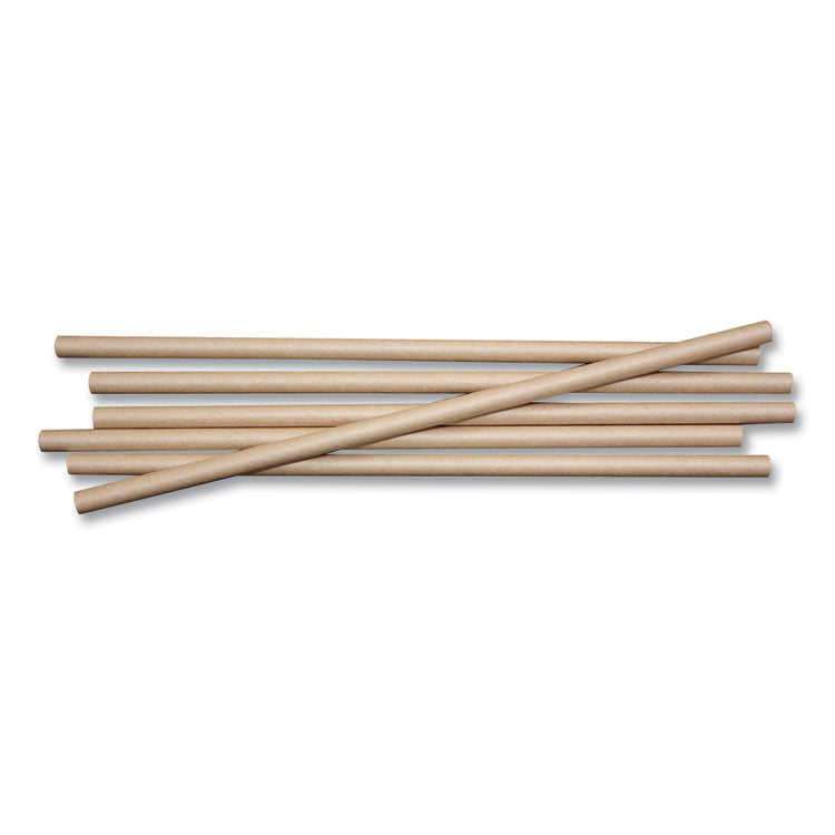 World Centric - Sustainable Kraft Paper Straws, 8", 6,000/Carton