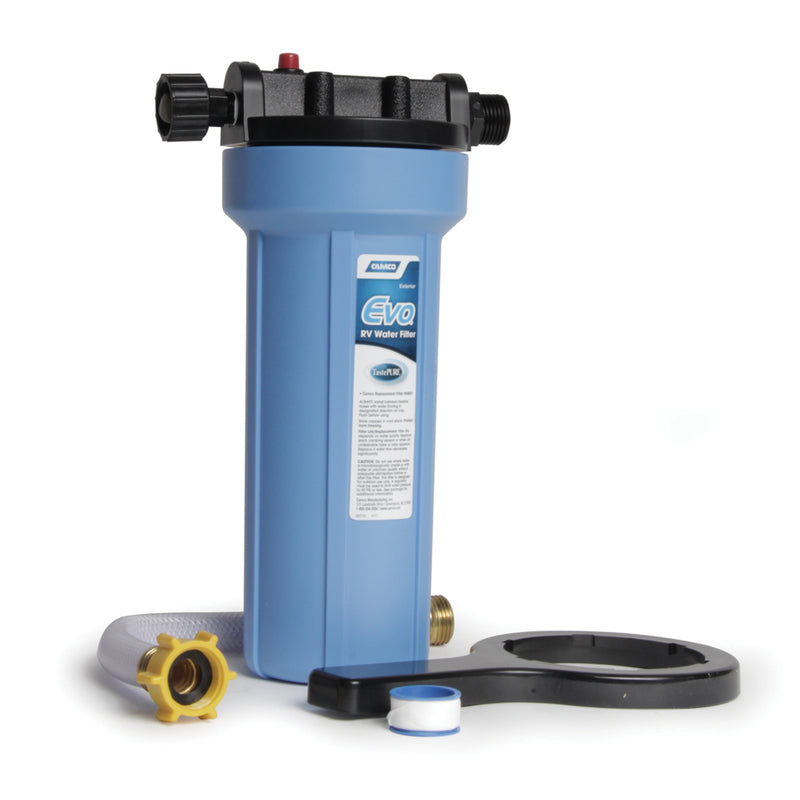 CAMCO - Camco EVO Water Filter with Housing and Hose Extension 1 pk