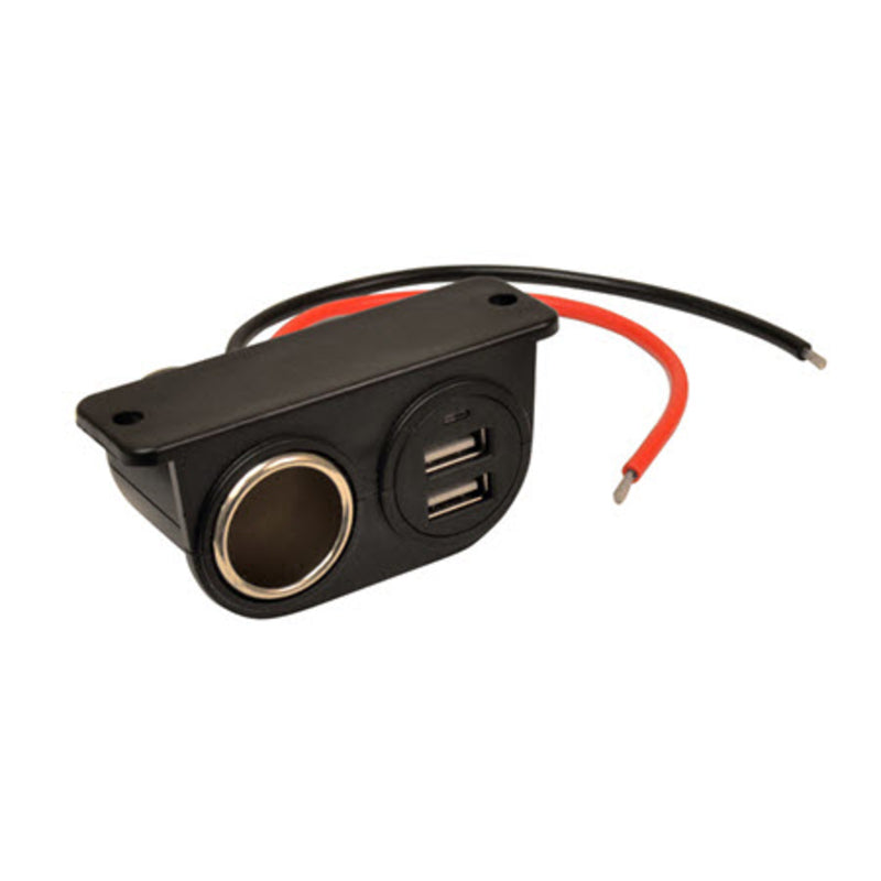 CUSTOM ACCESSORIES - Custom Accessories 12 V Black Auxiliary Power Outlet 1 pk