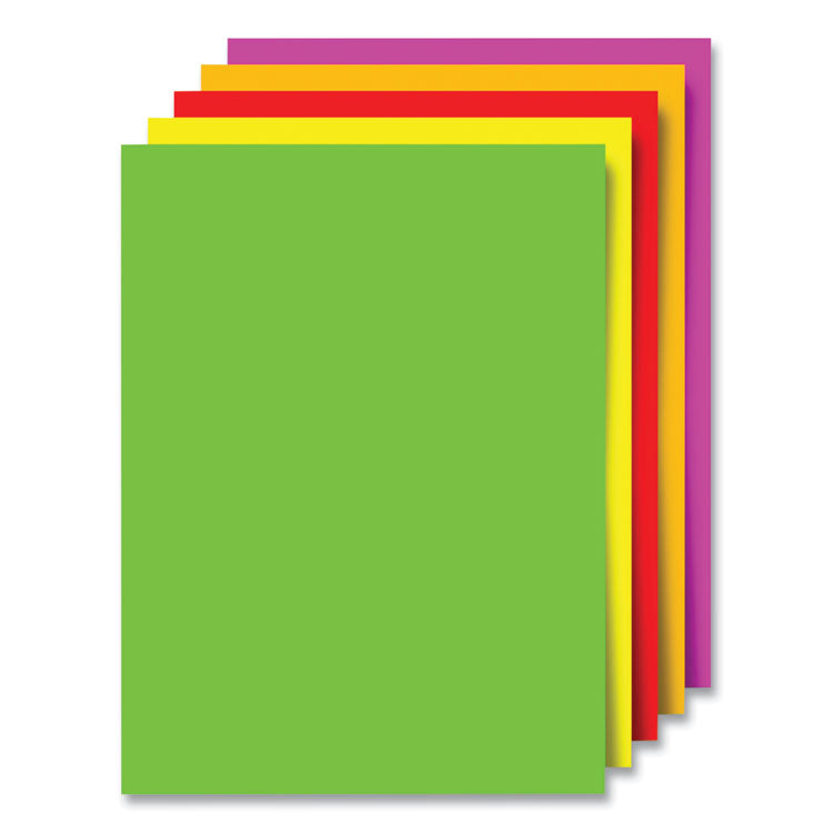 Royal Brites - Premium Coated Poster Board, 11 x 14, Assorted Neon Colors, 5/Pack (7076037)