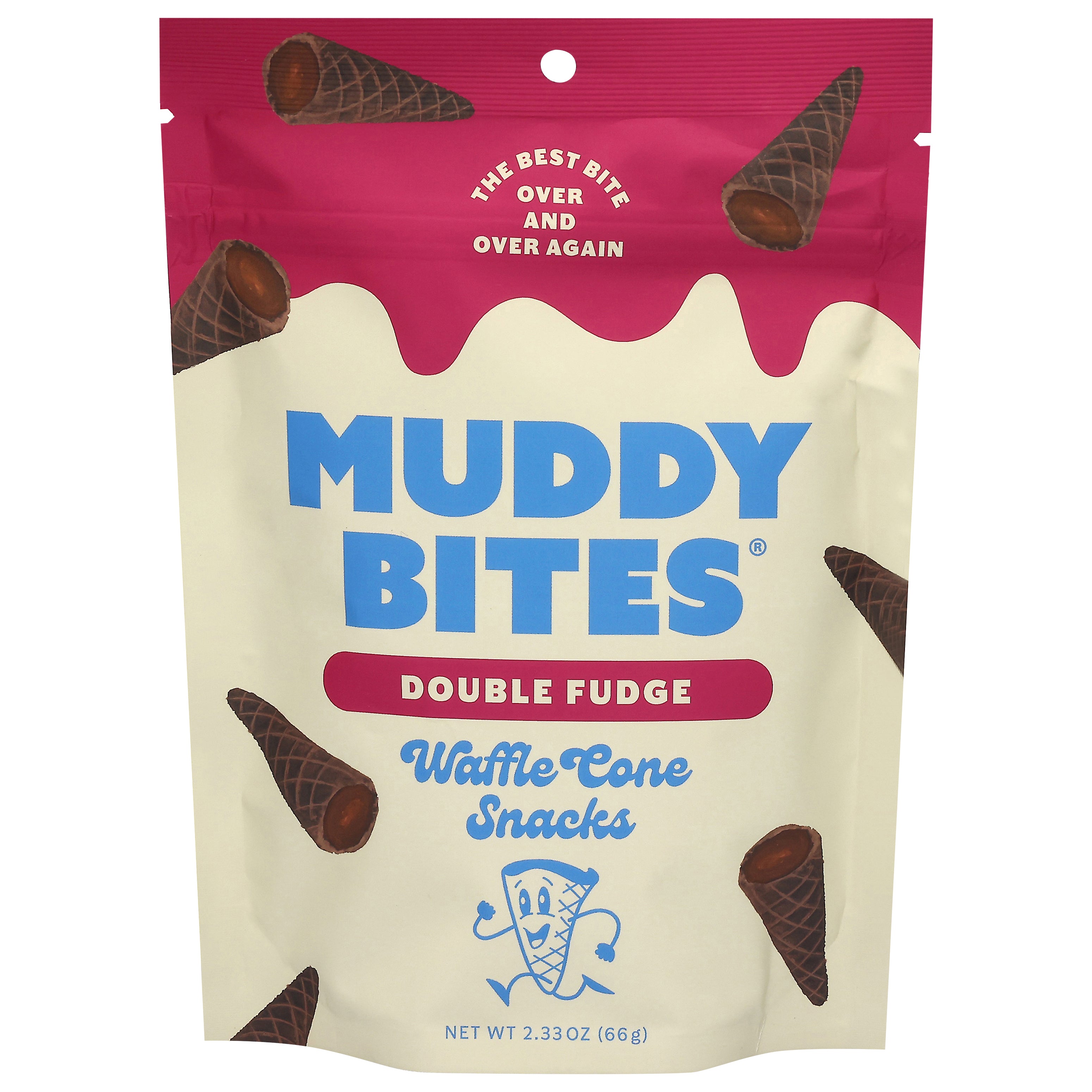 Muddy Bites Double Fudge Waffle Cone Snacks 2.33 oz - Case of 12