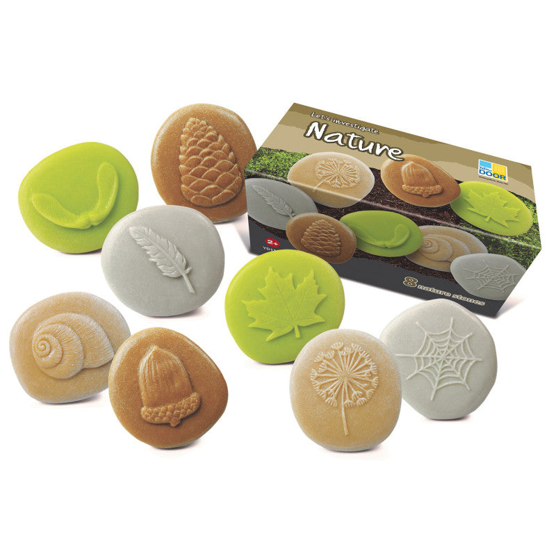 YELLOW DOOR - Let's Investigate – Nature, Set of 8 Stone Figures