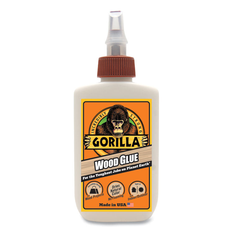 Gorilla - Wood Glue, 4 oz, Dries Light Tan