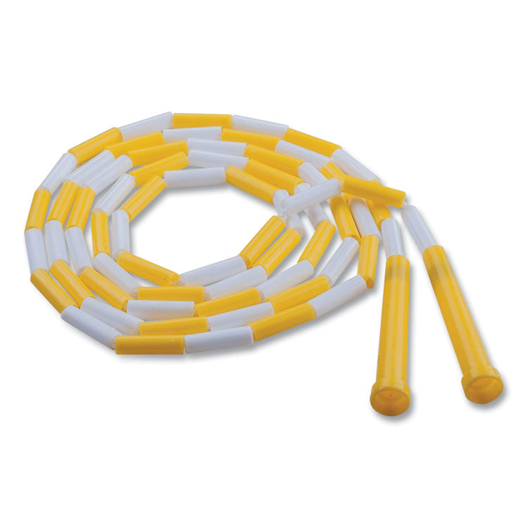 Champion Sports - Segmented Plastic Jump Rope, 8 ft, Yellow/White