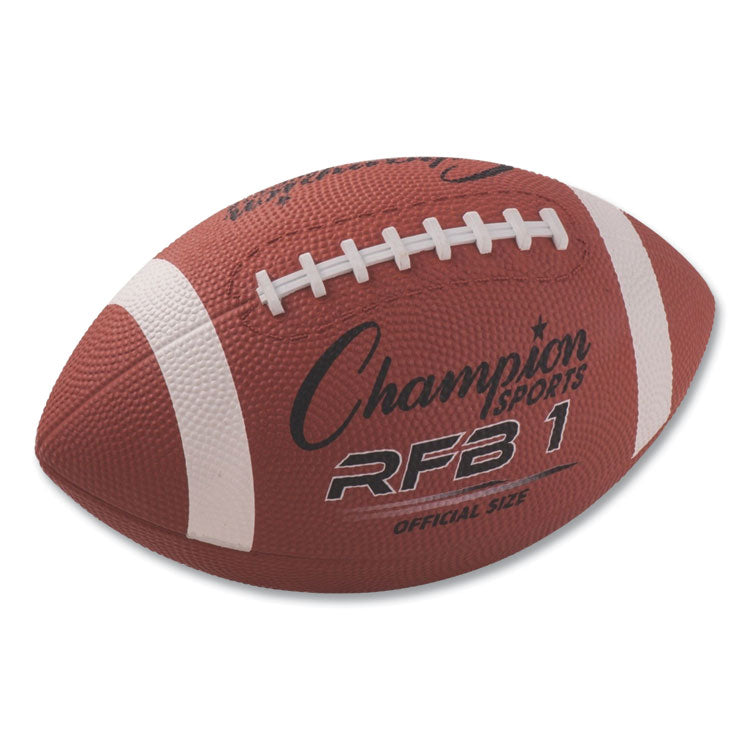 Champion Sports - Rubber Sports Ball, Football, Official NFL, No. 9 Size, Brown