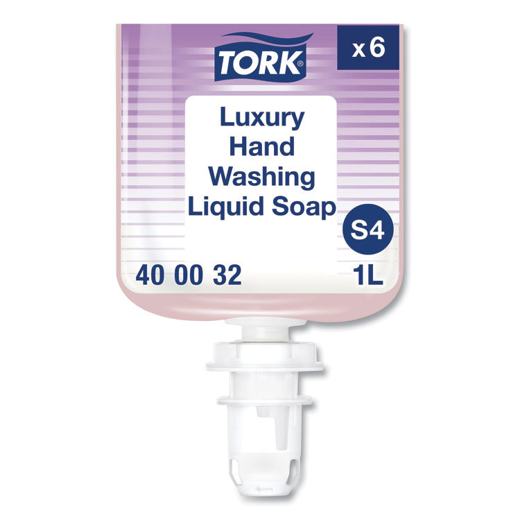 Tork - Luxury Liquid Soap, Soft Rose Scent, 1L Refill, 6/Carton