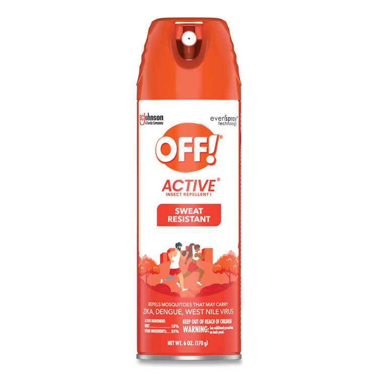 OFF! - ACTIVE Insect Repellent, 6 oz Aerosol Spray, 12/Carton (8561342)