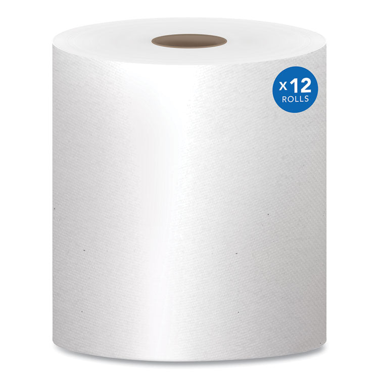 Scott - Essential High Capacity Hard Roll Towels for Business, Absorbency Pockets, 1-Ply, 8" x 1,000 ft, 1.5" Core, White,12 Rolls/CT