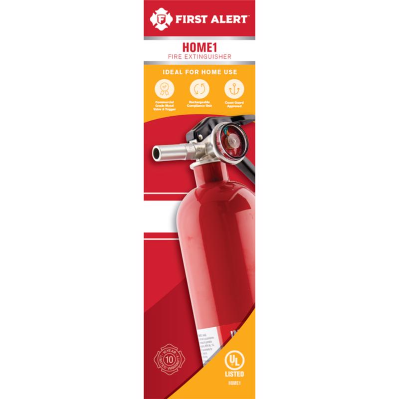 FIRST ALERT - First Alert 2-1/2 lb Fire Extinguisher For Household OSHA/US Coast Guard Agency Approval - Case of 4
