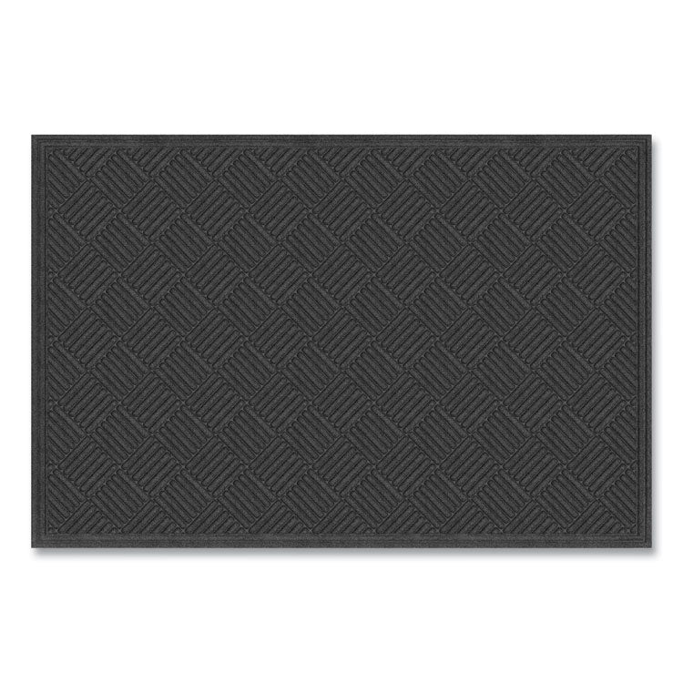 Apache Mills - Ecomat Crosshatch Entry Mat, 48 x 27, Charcoal