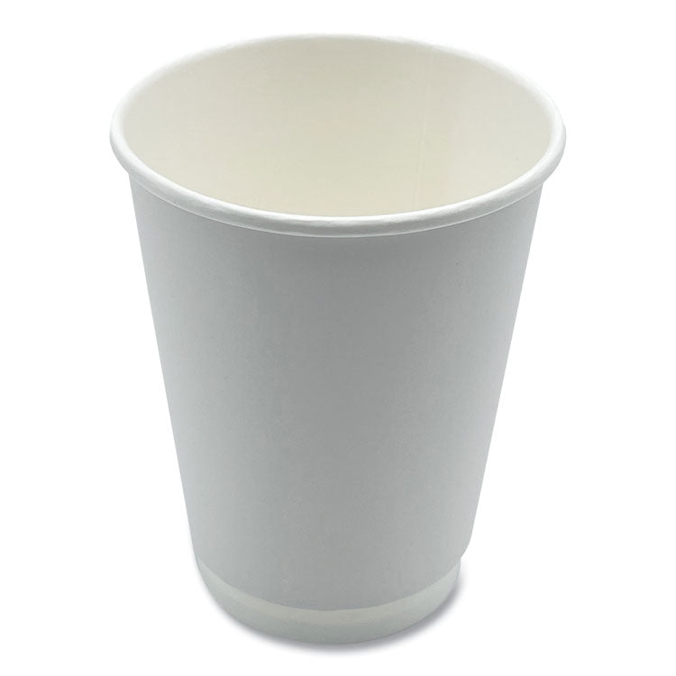 Boardwalk - Paper Hot Cups, Double-Walled, 12 oz, White, 500/Carton