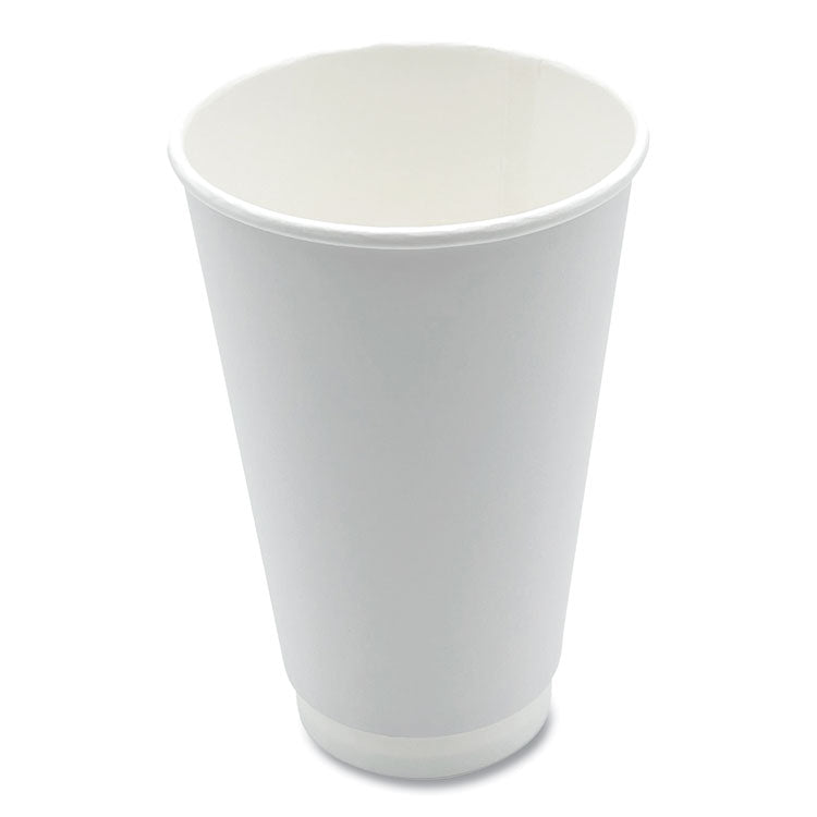 Boardwalk - Paper Hot Cups, Double-Walled, 16 oz, White, 500/Carton