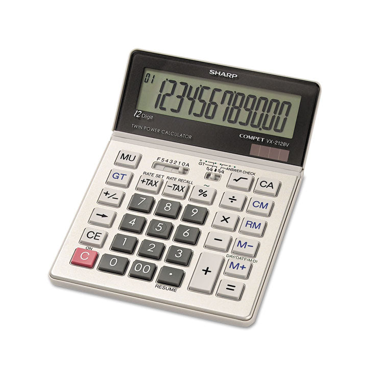 Sharp - VX2128V Commercial Desktop Calculator, 12-Digit LCD
