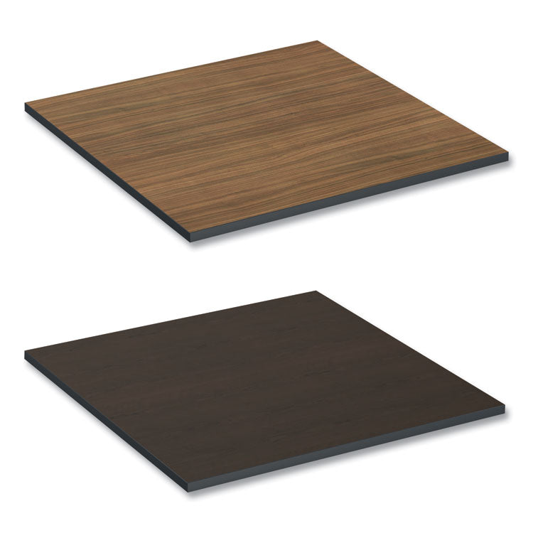 Alera - Reversible Laminate Table Top, Square, 35.38w x 35.38d, Espresso/Walnut