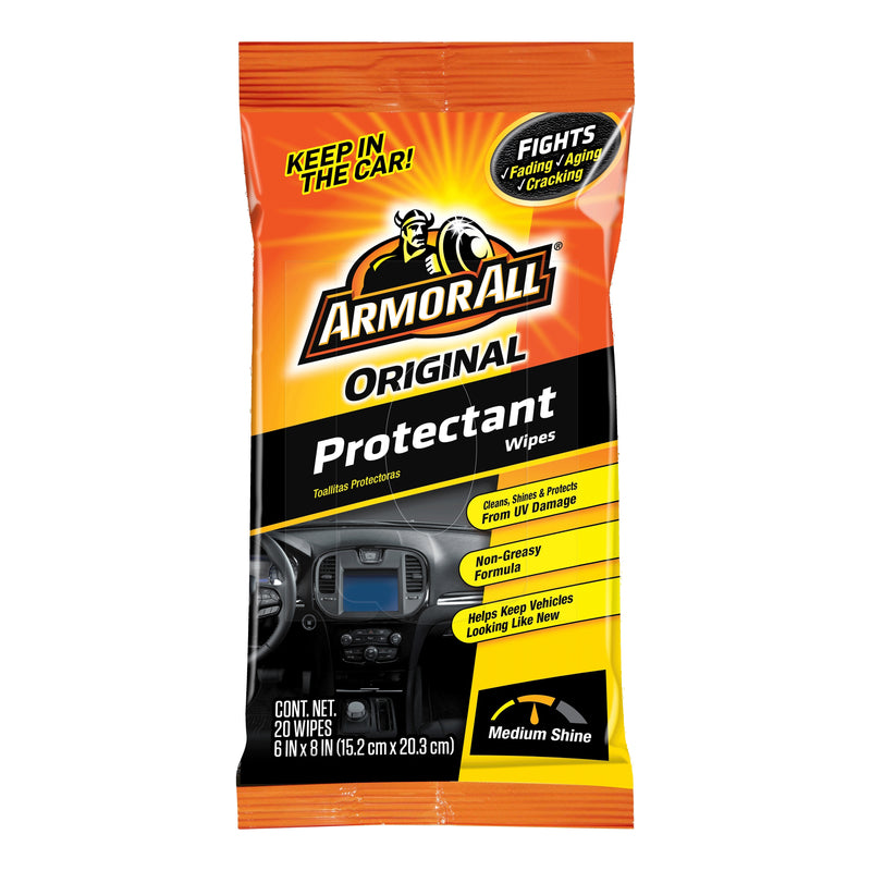 ARMOR ALL - Armor All Original Plastic/Rubber/Vinyl Protectant Wipes 20 ct