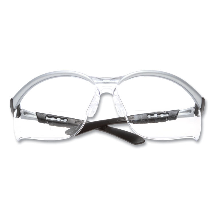 3M - BX Molded-In Diopter Safety Glasses, 2.5+ Diopter Strength, Silver/Black Frame, Clear Lens