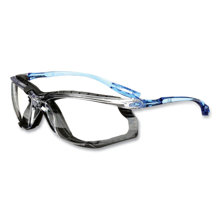 3M - CCS Protective Eyewear with Foam Gasket, Blue Plastic Frame, Clear Polycarbonate Lens