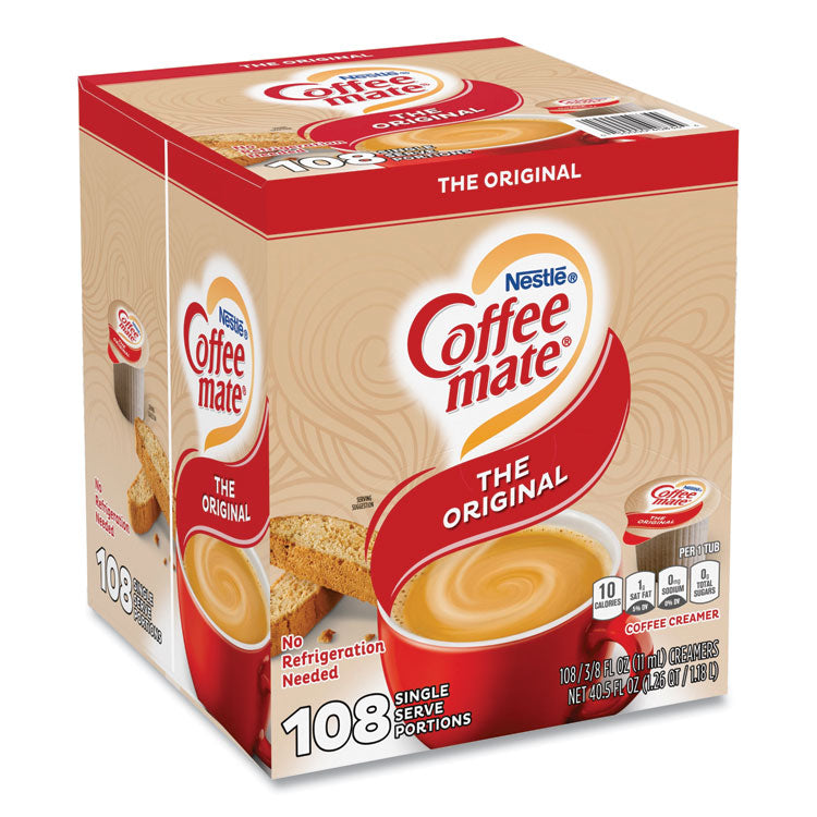 Coffee mate - Liquid Coffee Creamer, Original, 0.38 oz Mini Cups, 108/Carton