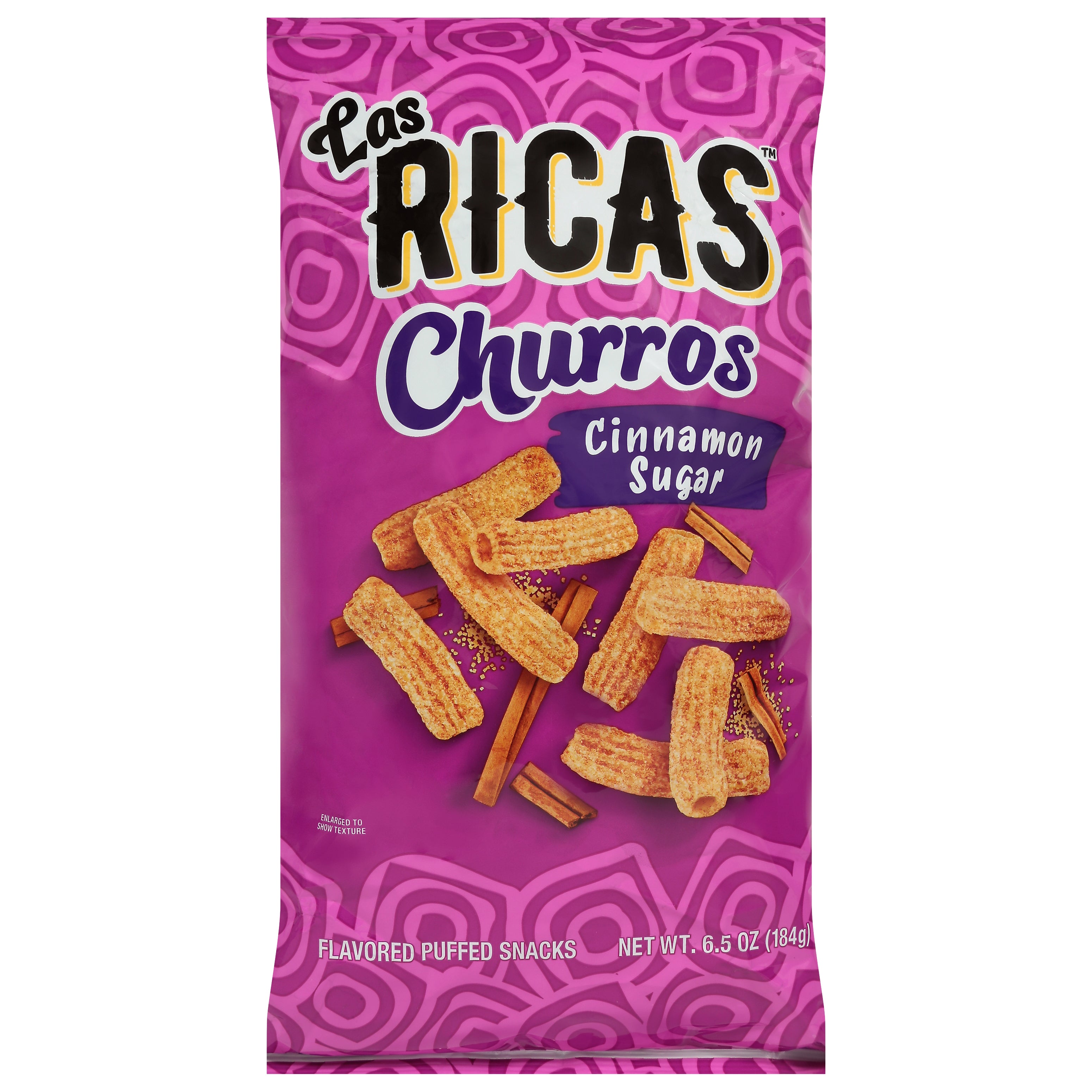Las Ricas Churros Cinnamon Sugar Snacks 6.5 oz - Case of 9