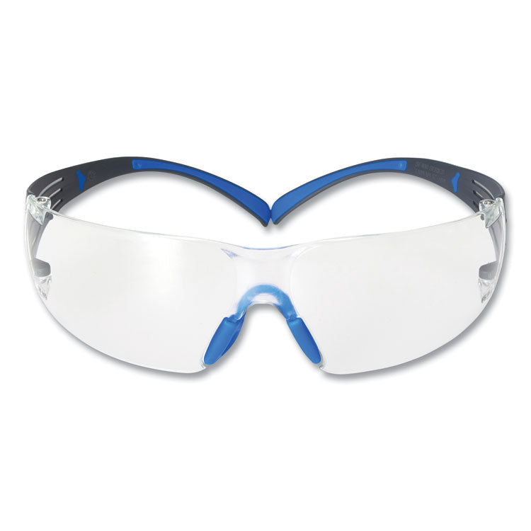 3M - SecureFit Protective Eyewear, 400 Series, Black/Blue Plastic Frame, Clear Polycarbonate Lens