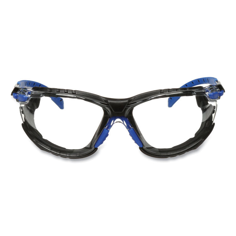 3M - Solus 1000 Series Safety Glasses, Black/Blue Plastic Frame, Clear Polycarbonate Lens